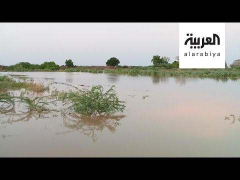 شاهد فيضان النيل الأزرق يُدمّر عشرات المنازل في السودان